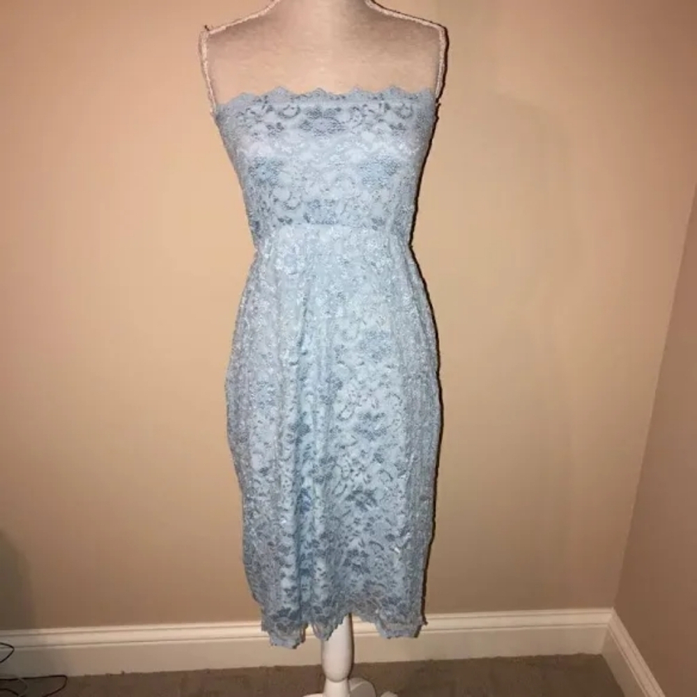 Nicole Michelle Maternity Elegant Lace Dress Light Blue*PERFECT FOR BABY SHOWER